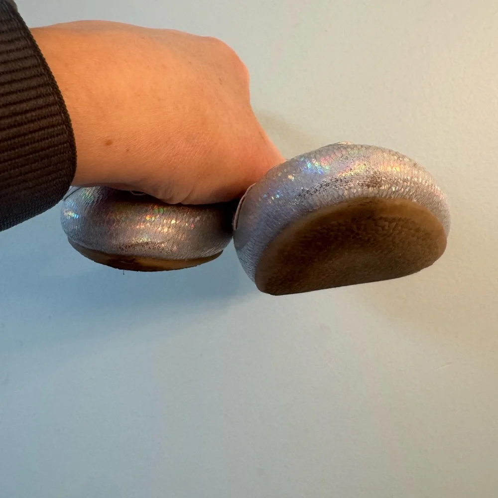Disney Frozen Silver Holographic Ballet Shoes